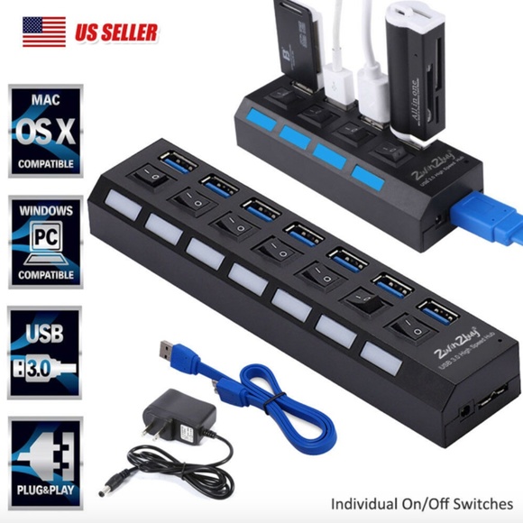 4/7 Port USB 3.0 High Speed HUB Splitter Box - Picture 10 of 12